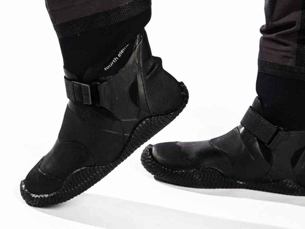 A pair of Fourth Element drysuit boots