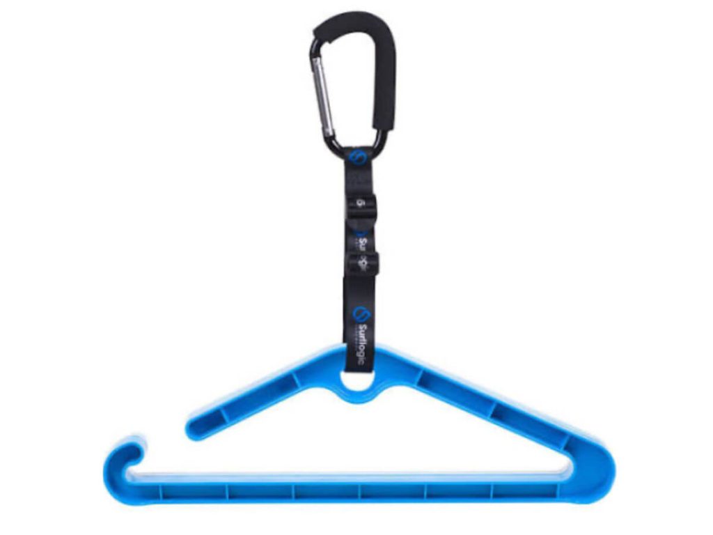A Blue wetsuit hanger