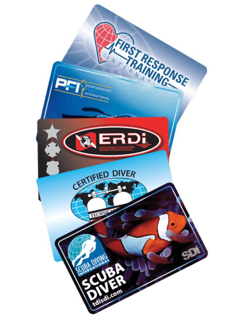 Scuba Certification cards