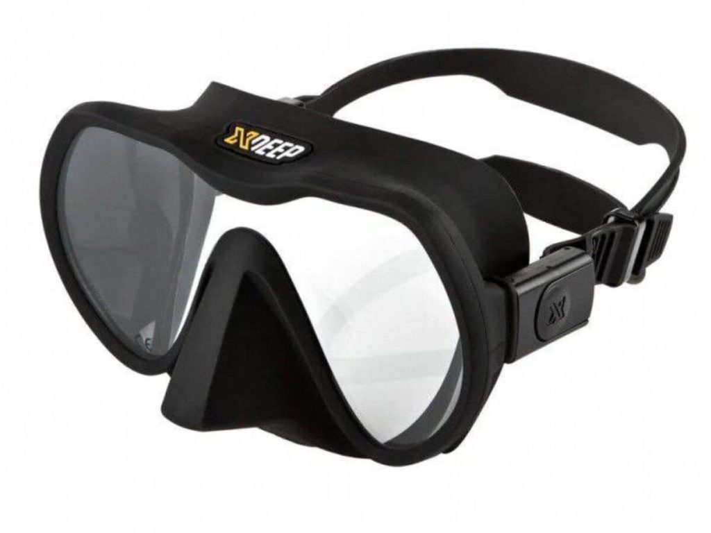 Frameless scuba mask