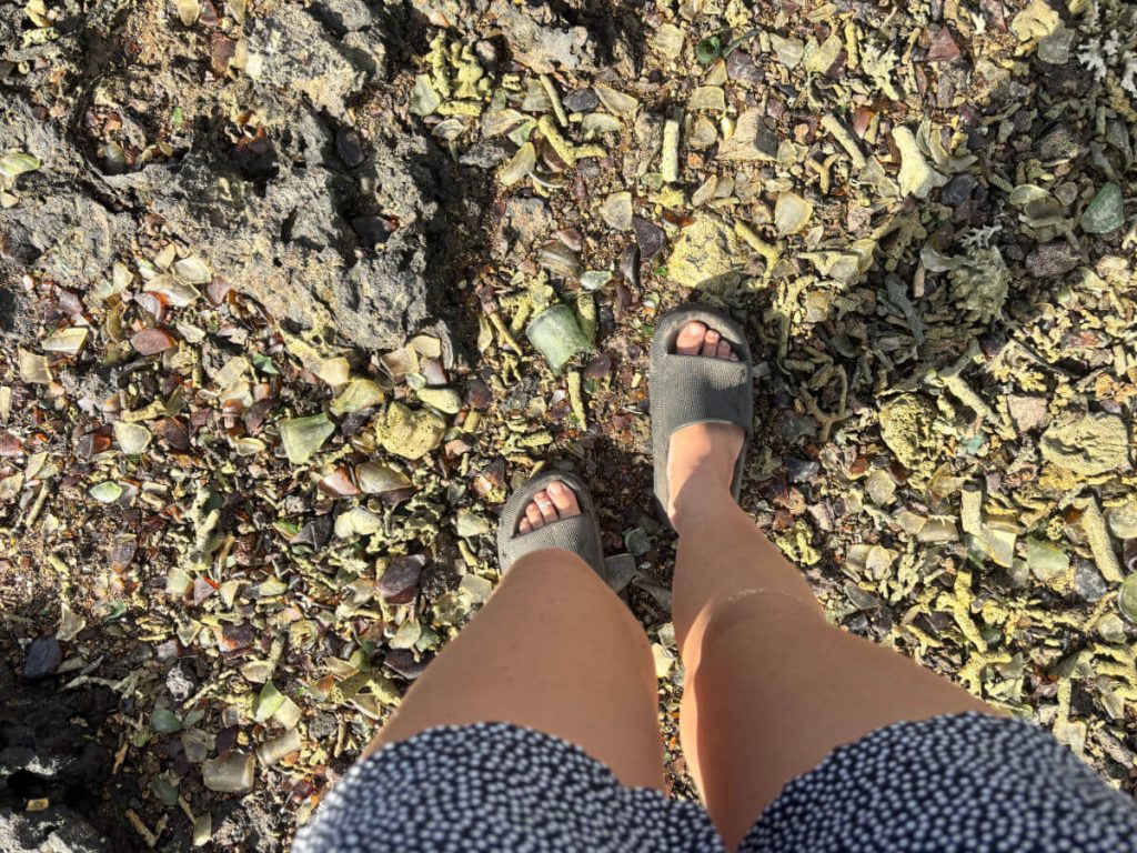 Glass and metal on Million Dollar Point