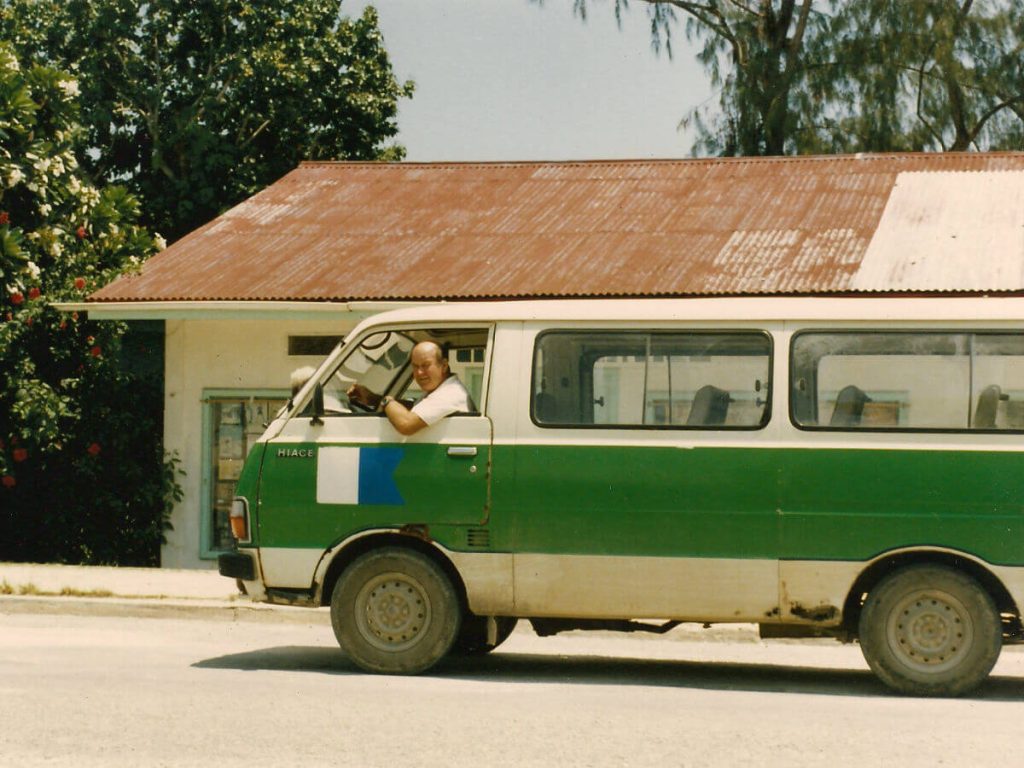 Allan Power in his old green bus