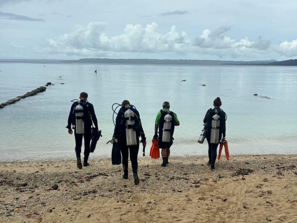 Shore diving on the SS President Coolidge