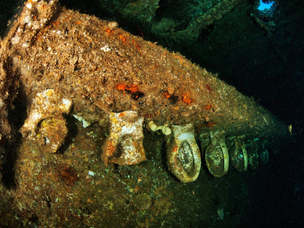 Artifacts on the SS President Coolidge: Sinks and Toilets