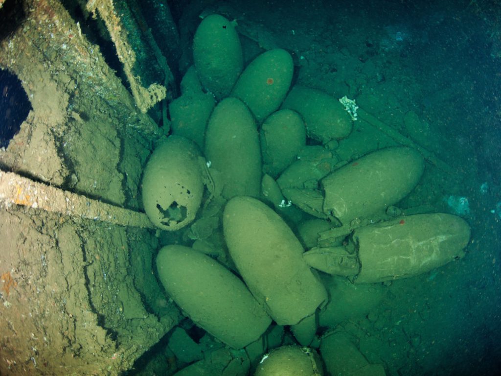 Artifacts on the SS President Coolidge: Aircraft drop tanks