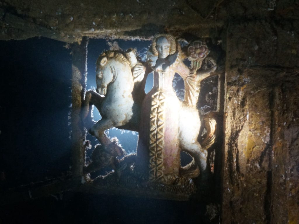 Artifacts on the SS President Coolidge: Statue of 'The Lady'