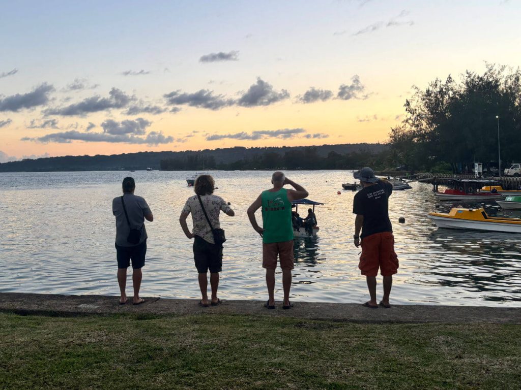 Drinking kava in Vanuatu outside a waterfront Nakamal