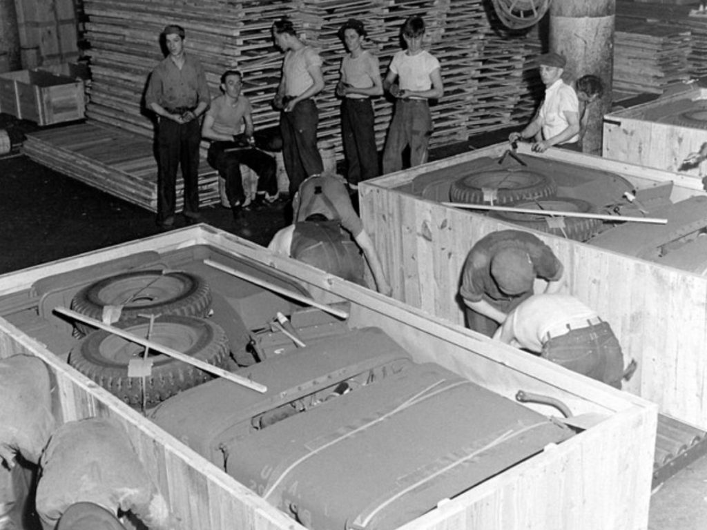 SS President Coolidge Cargo Hold 1 - Willys Jeeps